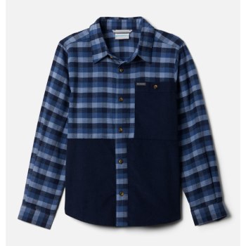 Columbia Overhemd Jongens, Rockfall Flannel Donkerblauw, 02ITUYMPW